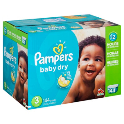 Pampers Baby Dry Diapers Size 3 - 144 Count - Image 1