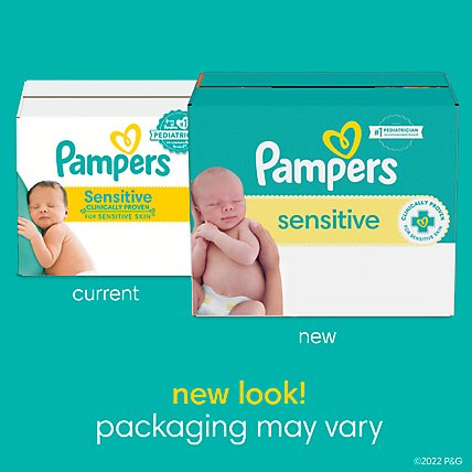 Pampers Baby Wipes Sensitive Perfume Free 1X Pop Top - 56 Count - Image 3