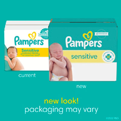 Pampers Baby Wipes Sensitive Perfume Free 1X Pop Top - 56 Count - Image 2