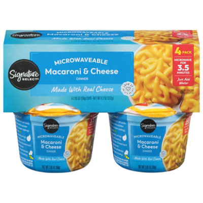 Signature SELECT Macaroni & Cheese Dinner Microwaveable Cup - 4-2.05 Oz - Image 3