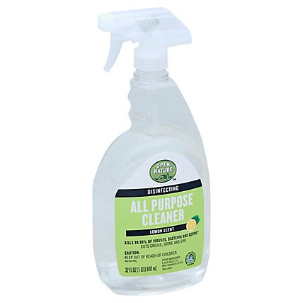 Open Nature Cleaner All Purpose Disinfecting Lemon Scented - 32 Fl. Oz. - Image 1