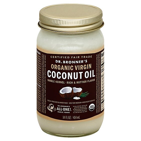 Dr. Bronners Coconut Oil Organic Virgin - 14 Fl. Oz.