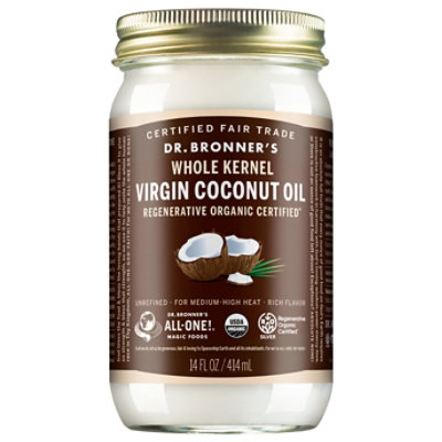 Dr. Bronners Coconut Oil Organic Virgin - 14 Fl. Oz. - Image 1