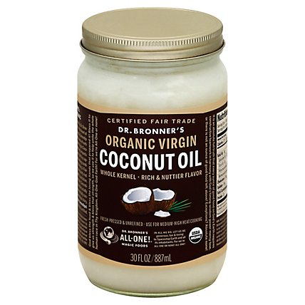 Dr. Bronners Coconut Oil Virgin Magic All-One! Fresh-Pressed - 30 Fl. Oz. - Image 1