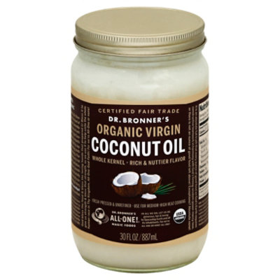Dr. Bronners Coconut Oil Virgin Magic All-One! Fresh-Pressed - 30 Fl. Oz.