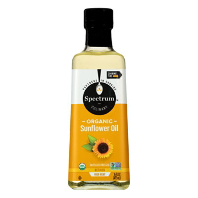 Spectrum Sunflower Oil Organic High Heat Refined - 16 Fl. Oz. - Image 1