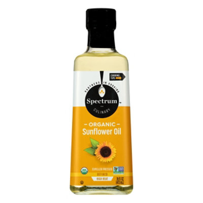 Spectrum Sunflower Oil Organic High Heat Refined - 16 Fl. Oz.