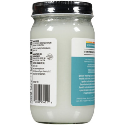 Spectrum Coconut Oil Organic Virgin Unrefined - 14 Fl. Oz. - Image 5