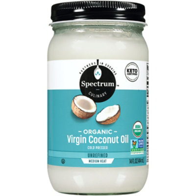 Spectrum Coconut Oil Organic Virgin Unrefined - 14 Fl. Oz. - Image 2