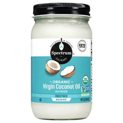 Spectrum Coconut Oil Organic Virgin Unrefined - 14 Fl. Oz.