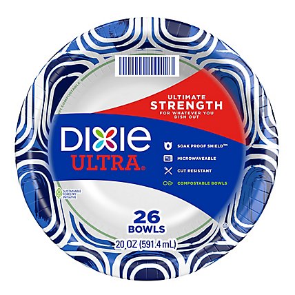 Dixie Ultra Paper Bowls Printed 10 Ounce - 26 Count - Image 3