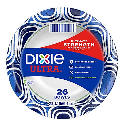 Dixie Ultra Paper Bowls Printed 10 Ounce - 26 Count - Image 2