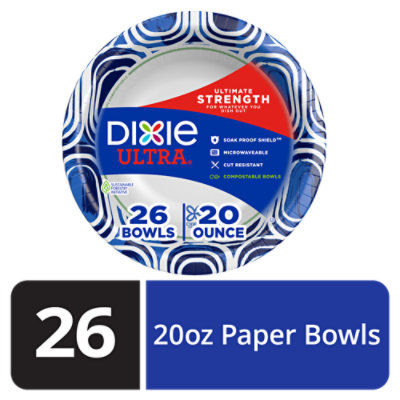 Dixie Ultra Paper Bowls Printed 10 Ounce - 26 Count