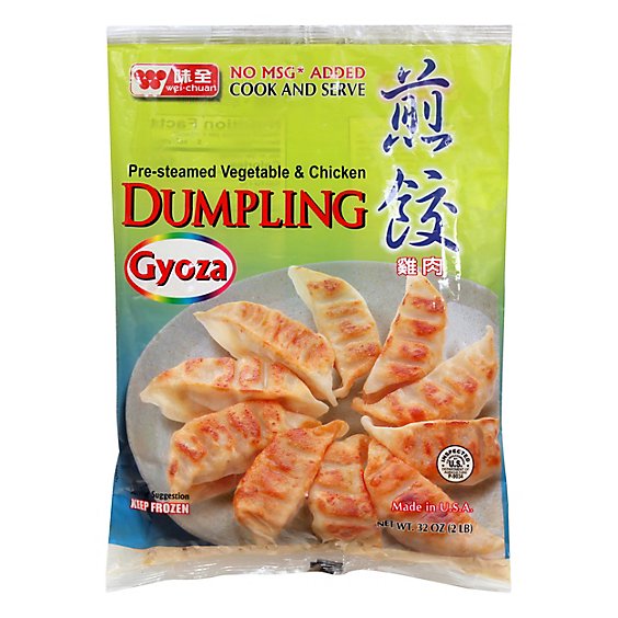 Wei-Chuan Potstickers Dumplings Gyoza Pre Steamed Vegetable & Chicken - 31.7 Oz