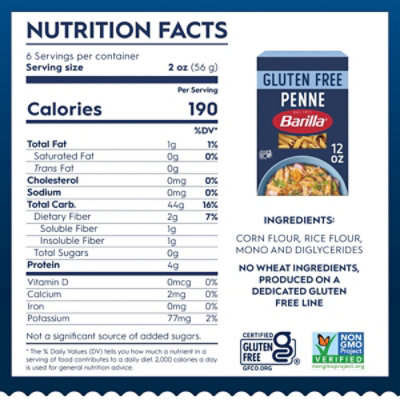 Barilla Gluten Free Penne Pasta - 12 Oz - Image 8