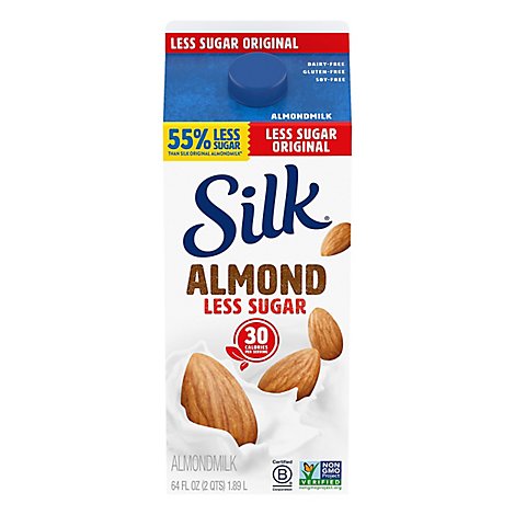 Silk Almondmilk Less Sugar Original - 64 Fl. Oz.