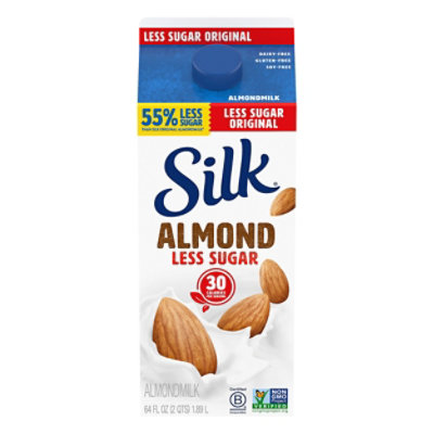 Silk Almondmilk Less Sugar Original - 64 Fl. Oz.