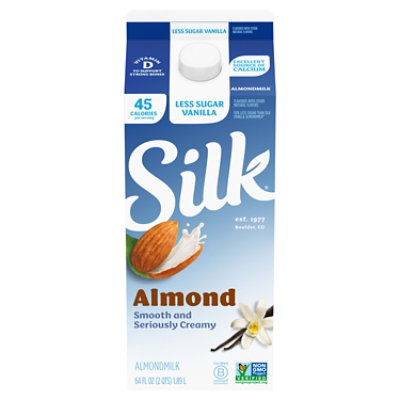 Silk Almondmilk Less Sugar Vanilla - 64 Fl. Oz.