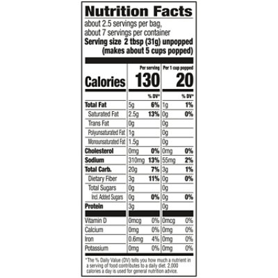 Orville Redenbacher's Naturals Light Classic Butter & Sea Salt Microwave Popcorn - 3-2.69 Oz - Image 4
