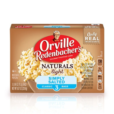 Orville Redenbacher's Naturals Simply Salted Popcorn Classic Bag - 3-2.69 Oz - Image 1