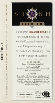 Stash Organic Black Tea Breakfast Blend - 18 Count - Image 3