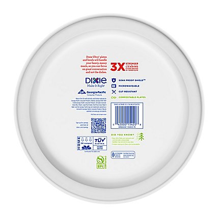 Dixie Ultra Paper Plates Printed 10 1/6 Inch - 44 Count - Image 4