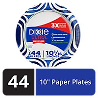 Dixie Ultra Paper Plates Printed 10 1/6 Inch - 44 Count - Image 1