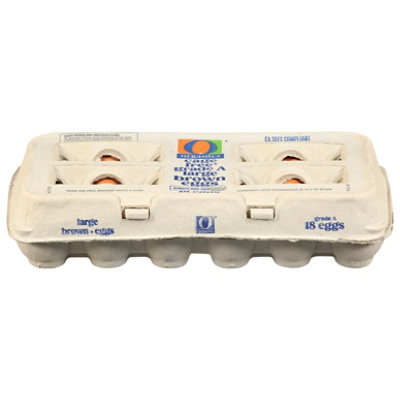 O Organics Organic Eggs Large Brown - 18 Count