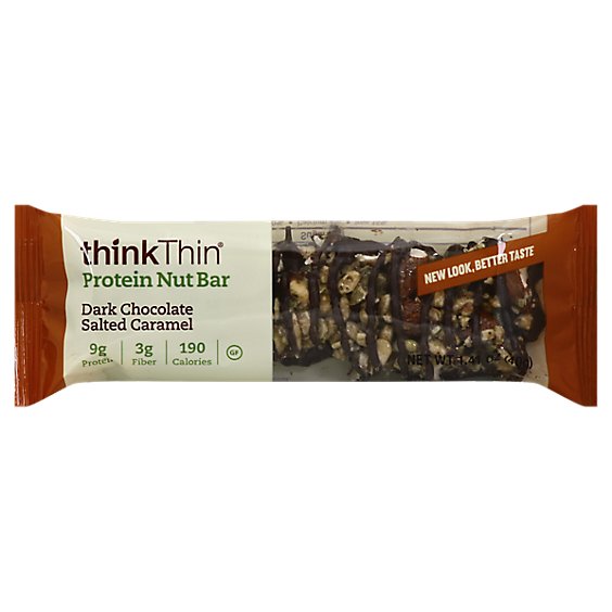 ThinkThin Nut Bar Protein Dark Chocolate Salted Caramel - 1.41 Oz