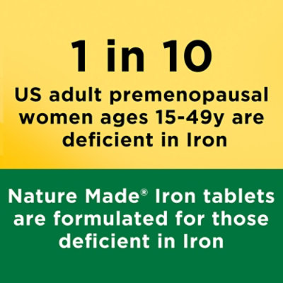 Nature Made Iron 65 mg (325 mg Ferrous Sulfate) Tablets - 180 Count - Image 5