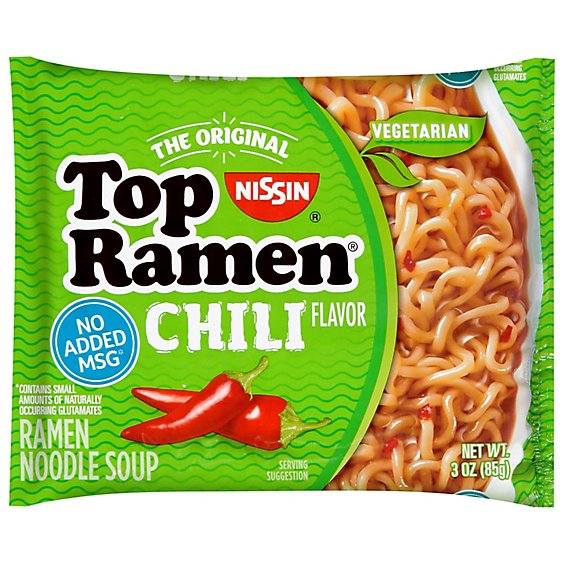 Nissin Top Ramen Ramen Noodle Soup Chili Flavor - 3 Oz