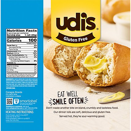 Udis Classic French Dinner Rolls - 7.41 Oz - Image 6