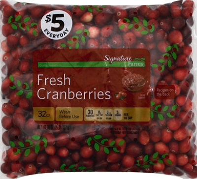 Signature Select/Farms Cranberries Prepacked Bag Fresh - 32 Oz - Image 1