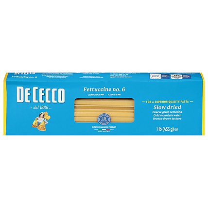 De Cecco Pasta No. 6 Fettuccine Box - 1 Lb - Image 3