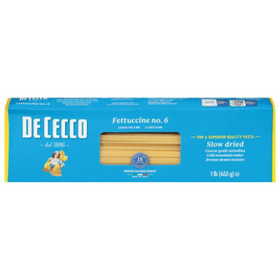 De Cecco Pasta No. 6 Fettuccine Box - 1 Lb - Image 2