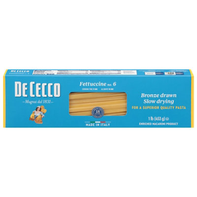 De Cecco Pasta No. 6 Fettuccine Box - 1 Lb - Image 1