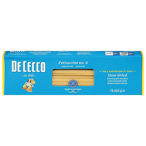 De Cecco Pasta No. 6 Fettuccine Box - 1 Lb