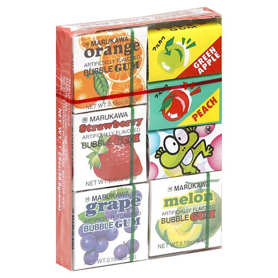 Marukawa Bubble Gum Assorted 7 Pack - 1.29 Oz