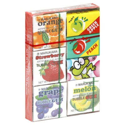 Marukawa Bubble Gum Assorted 7 Pack - 1.29 Oz