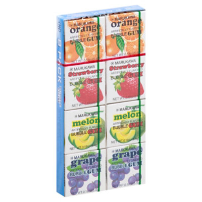 Marukawa Bubble Gum Assorted 8 Pack - 1.52 Oz