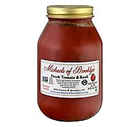 Michaels Of Brooklyn Pasta Sauce Freash Tomato & Basil Jar - 32 Oz