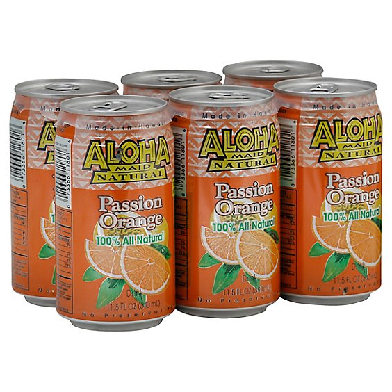 Aloha Maid Drink Passion Orange - 11.5 Fl. Oz.