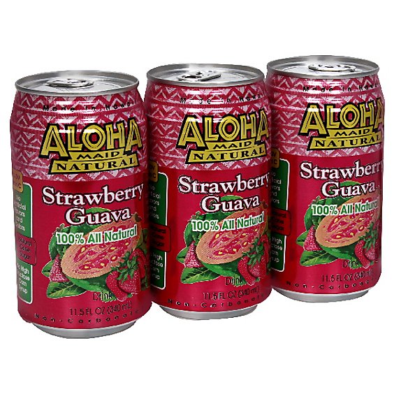 Aloha Maid Drink Strawberry Guava - 11.5 Fl. Oz.