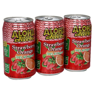 Aloha Maid Drink Strawberry Orange - 11.5 Fl. Oz.