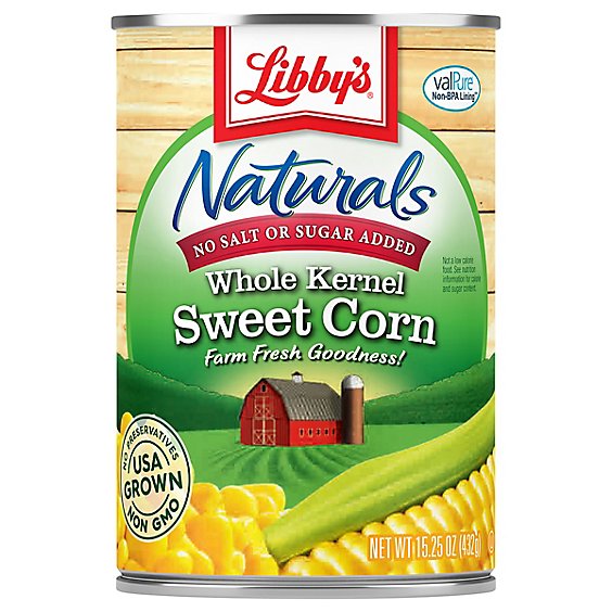 Libbys Naturals Corn Whole Kernel Sweet - 15 Oz