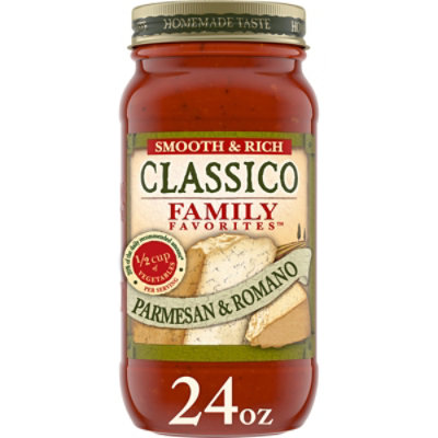Classico Family Favorites Parmesan & Romano Smooth & Rich Pasta Sauce - 24 Oz