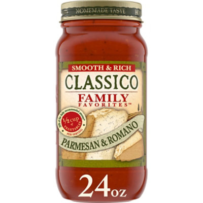 Classico Family Favorites Parmesan & Romano Smooth & Rich Pasta Sauce Jar - 24 Oz