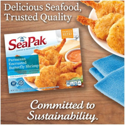 SeaPak Shrimp & Seafood Co. Shrimp Butterfly Parmesan Encrusted Family Size - 18 Oz - Image 4