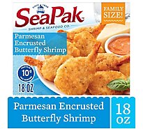 SeaPak Shrimp & Seafood Co. Shrimp Butterfly Parmesan Encrusted Family Size - 18 Oz