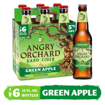Angry Orchard Hard Cider Green Apple Bottles - 6-12 Fl. Oz.